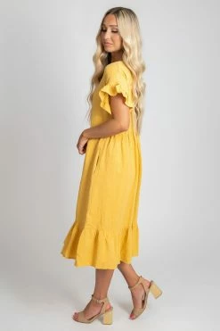 Very J Bless Your Heart Midi Dress 27 Very J Bless Your Heart Midi Dress -Bella Ella Sales BlessYourHeart Dress Yellow 3 5000x
