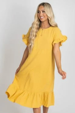 Very J Bless Your Heart Midi Dress 25 Very J Bless Your Heart Midi Dress -Bella Ella Sales BlessYourHeart Dress Yellow 5000x