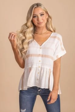 Mine & E&M Bright Eyes Button-Up Top -Bella Ella Sales BrightEyesButton UpTopfront 5000x