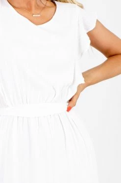 Hayden Brightest Days White Maxi Dress -Bella Ella Sales Brightest Days White Maxi Dress Detail 5000x