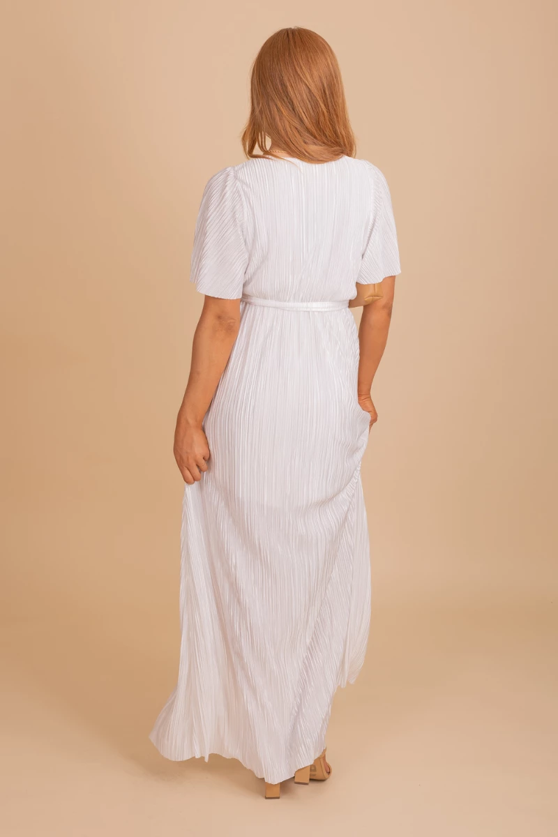 Stylive Call You Mine Ribbed Maxi Dress - White 2 Stylive Call You Mine Ribbed Maxi Dress - White - Image 2