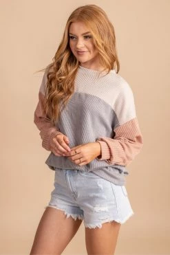 Tres Bien Casual Saturday Ribbed Color Block Top 17 Tres Bien Casual Saturday Ribbed Color Block Top -Bella Ella Sales CasualSaturdayRibbedColorBlockTopside 5000x