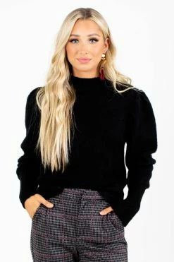 Love Tree / Style Melody Caught My Eye Knit Sweater 11 Love Tree / Style Melody Caught My Eye Knit Sweater -Bella Ella Sales Caught My Eye Black Sweater Front 5000x