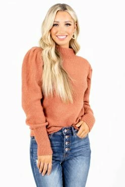 Love Tree / Style Melody Caught My Eye Knit Sweater 17 Love Tree / Style Melody Caught My Eye Knit Sweater -Bella Ella Sales Caught My Eye Salmon Sweater Front 5000x