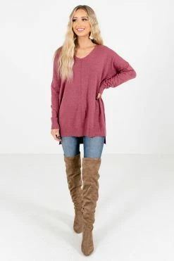 Bella Ella Boutique Choose Kindness Wisteria Purple Sweater -Bella Ella Sales Choose Kindness Purple Sweater Full Front 5000x
