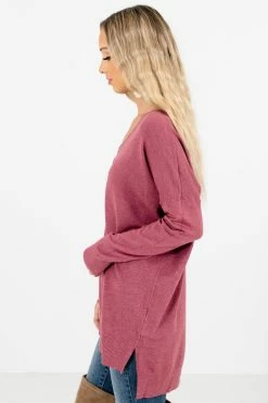 Bella Ella Boutique Choose Kindness Wisteria Purple Sweater -Bella Ella Sales Choose Kindness Purple Sweater Side 5000x