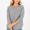 Bella Ella Boutique Close To My Heart Gray Sweater