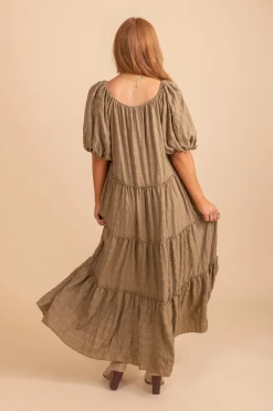 Wholesale Fashion Trends Collect Beautiful Moments Puff-Sleeve Maxi Dress -Bella Ella Sales CollectBeautifulMomentsPuffSleeveMaxiDress Back 5000x