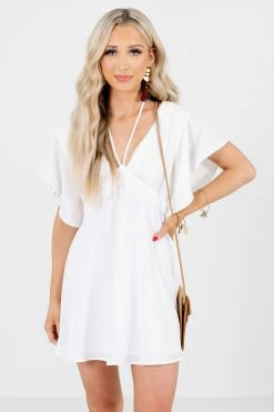 Wholesale Fashion Square Cornelia Street White Mini Dress