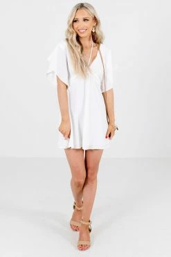 Wholesale Fashion Square Cornelia Street White Mini Dress -Bella Ella Sales Cornelia Street White Dress Full Front2 5000x