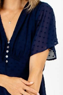 HYFVE Countless Compliments Navy Maxi Dress -Bella Ella Sales Countless Compliments Dress Detail 5000x