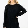 Bella Ella Boutique Crushing On You Black Sweater