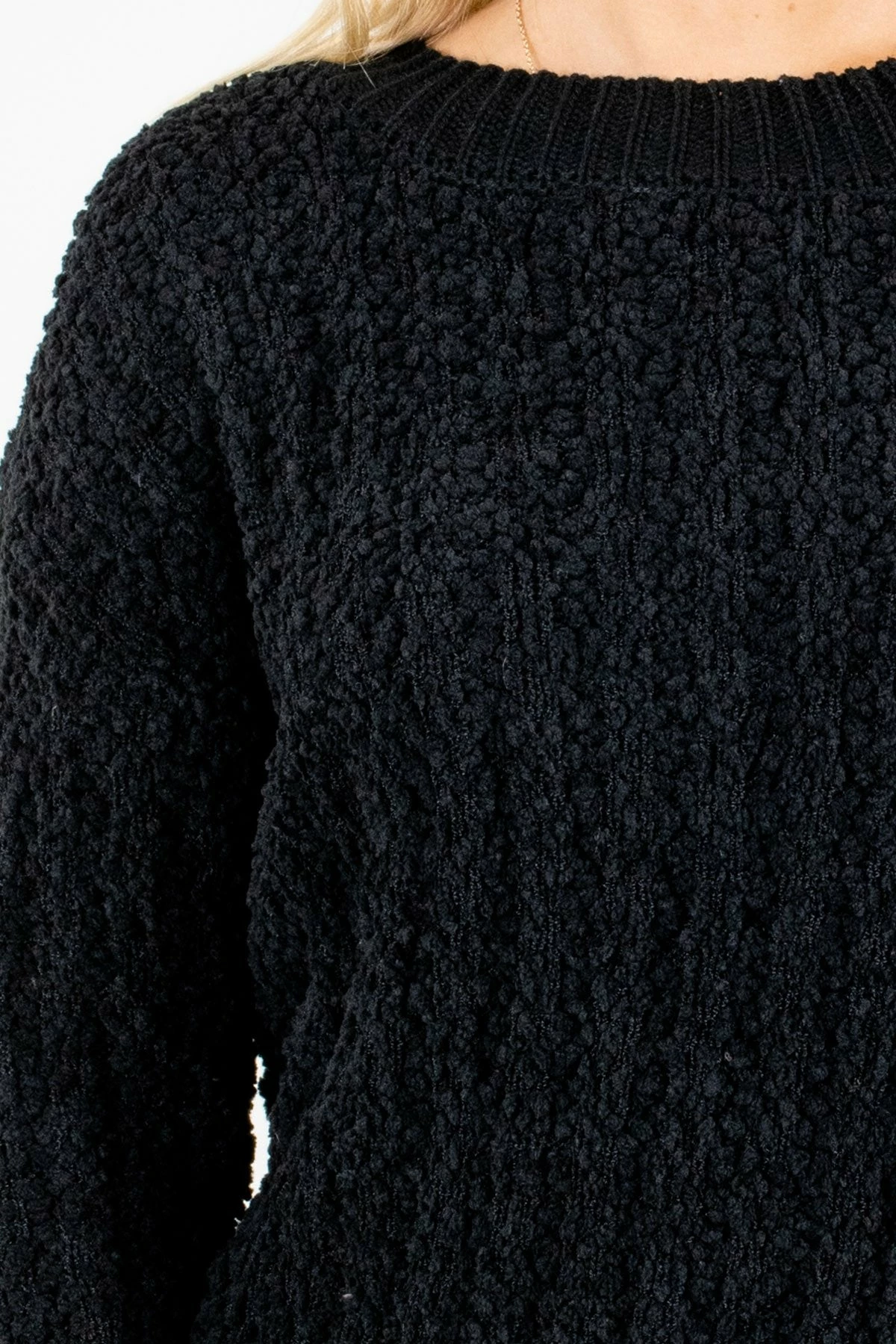 Bella Ella Boutique Crushing On You Black Sweater 3 Bella Ella Boutique Crushing On You Black Sweater - Image 3