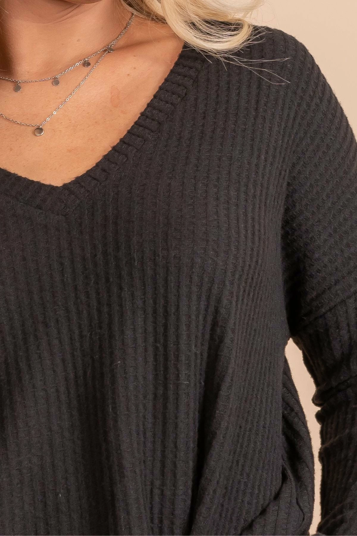 Zenana Spiced Cider V-Neck Waffle Top 27 Zenana Spiced Cider V-Neck Waffle Top - Image 27