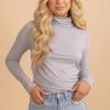 Zenana Clear Skies Turtleneck Top