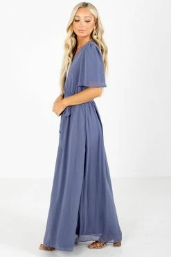 Tea N Rose Dancing Queen Maxi Dress 14 Tea N Rose Dancing Queen Maxi Dress -Bella Ella Sales Dancing Queen Blue Dress side 5000x