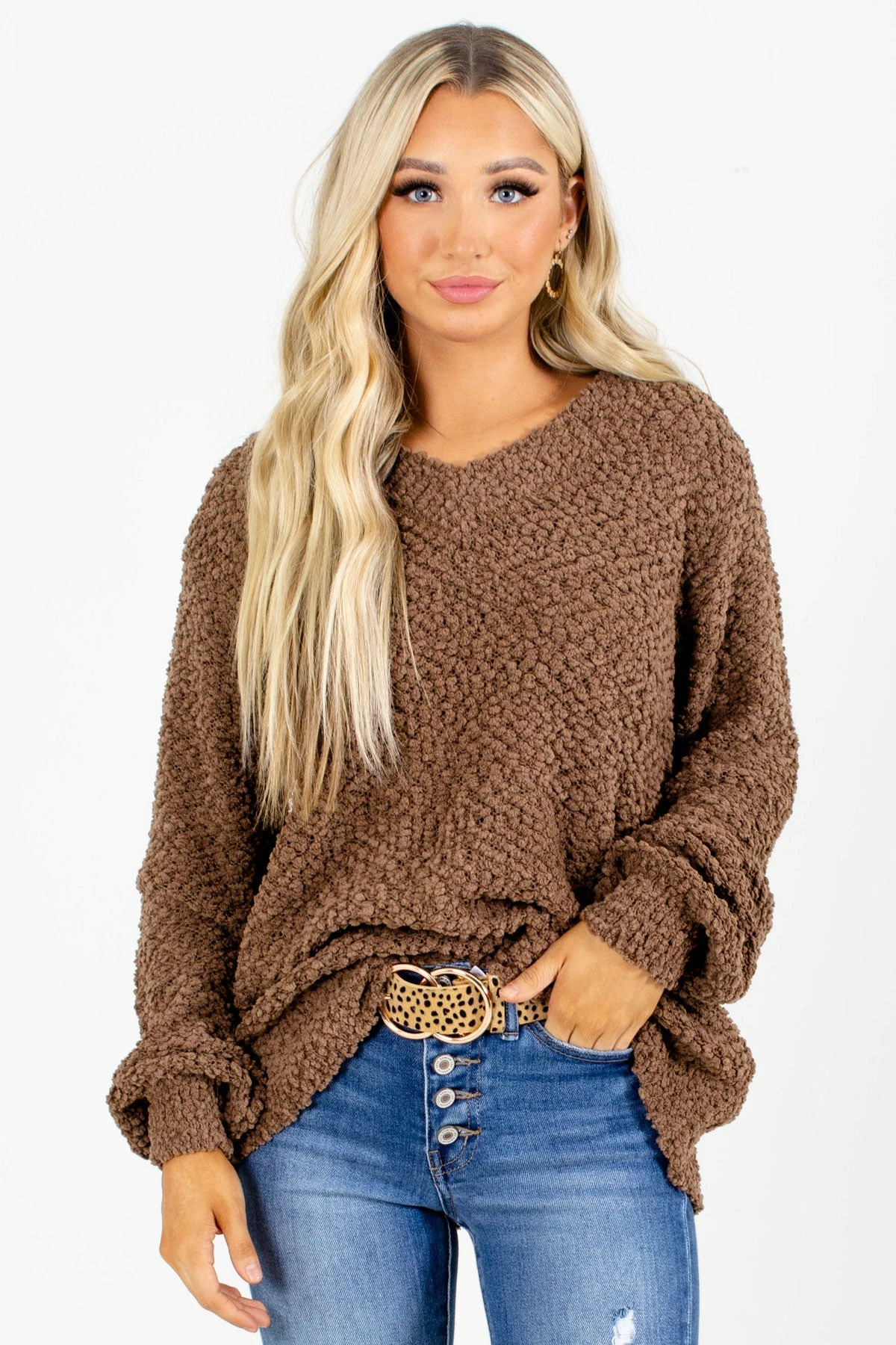 Zenana Dare To Dream Popcorn Knit Sweater 1 Zenana Dare To Dream Popcorn Knit Sweater