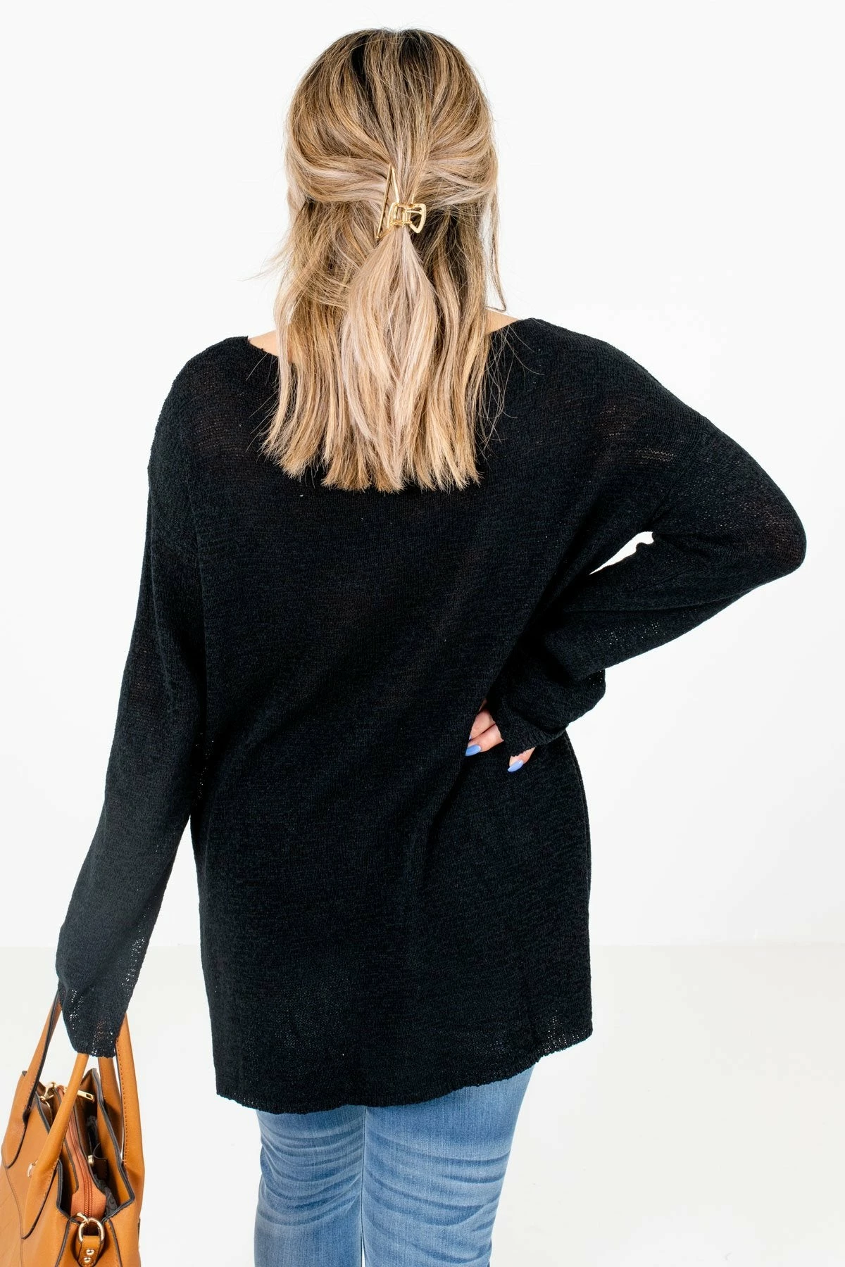 Bella Ella Boutique Day Date Black Knit Sweater 2 Bella Ella Boutique Day Date Black Knit Sweater - Image 2