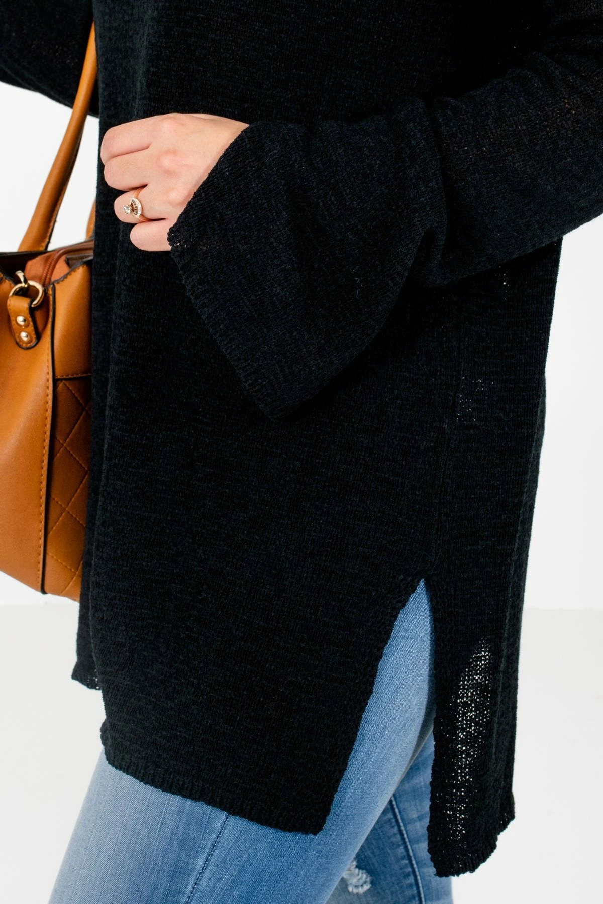 Bella Ella Boutique Day Date Black Knit Sweater 3 Bella Ella Boutique Day Date Black Knit Sweater - Image 3