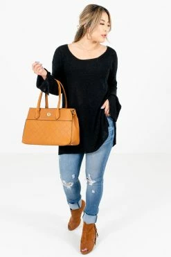 Bella Ella Boutique Day Date Black Knit Sweater 15 Bella Ella Boutique Day Date Black Knit Sweater -Bella Ella Sales Day Date Black Sweater Full Front 5000x