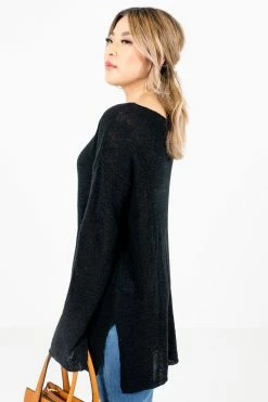 Bella Ella Boutique Day Date Black Knit Sweater 13 Bella Ella Boutique Day Date Black Knit Sweater -Bella Ella Sales Day Date Black Sweater Side 5000x