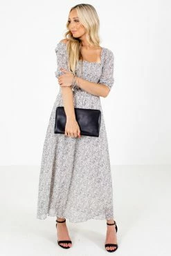 All In Favor Drunk On Love Cream Patterned Maxi Dress -Bella Ella Sales Drunk on Love Cream Dress Front 5000x