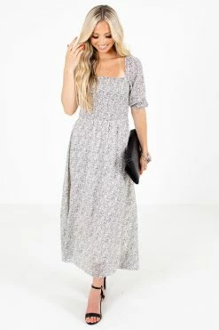 All In Favor Drunk On Love Cream Patterned Maxi Dress -Bella Ella Sales Drunk on Love Cream Dress Full Front2 5000x