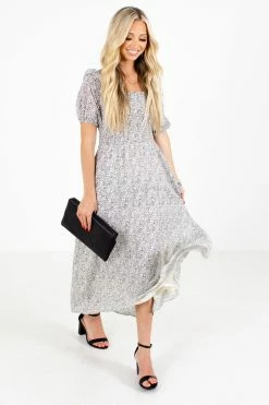 All In Favor Drunk On Love Cream Patterned Maxi Dress