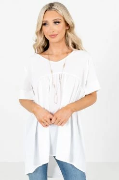 Zenana Easily Adored Short Sleeve Blouse -Bella Ella Sales EasilyAdoredBlouseFront 5000x