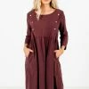 Bella Ella Boutique Embrace Your Beauty Purple Knee-Length Dress