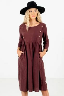 Bella Ella Boutique Embrace Your Beauty Purple Knee-Length Dress