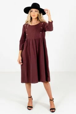 Bella Ella Boutique Embrace Your Beauty Purple Knee-Length Dress -Bella Ella Sales Embrace Your Beauty Purple Dress Full Front 5000x