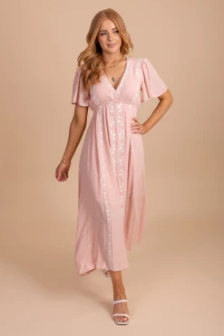 In Loom Embracing All Of You Embroidered Midi Dress -Bella Ella Sales EmbracingAllOfYouEmbroideredMidiDressFront 5000x