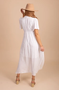 In Loom Embracing All Of You Embroidered Midi Dress -Bella Ella Sales EmbracingAllOfYouEmbroideredMidiDressWhiteBack 5000x