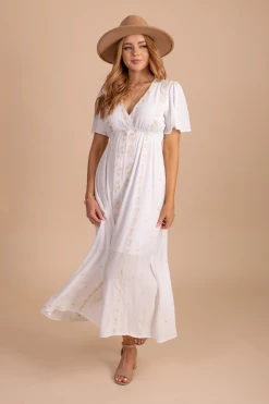 In Loom Embracing All Of You Embroidered Midi Dress -Bella Ella Sales EmbracingAllOfYouEmbroideredMidiDressWhiteFront 1 5000x