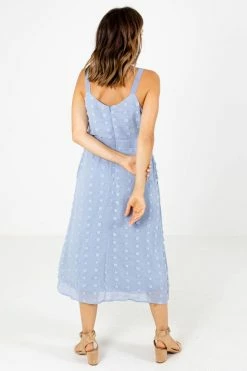 Listicle Escape Reality Midi Dress -Bella Ella Sales Escape Reality Blue Dress Back 5000x