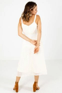 Listicle Escape Reality Midi Dress -Bella Ella Sales Escape Reality Cream Dress Back 5000x