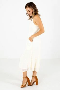 Listicle Escape Reality Midi Dress -Bella Ella Sales Escape Reality Cream Dress Side 5000x