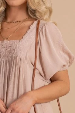 In Loom Favorite Fairytale Midi Dress - Light Brown -Bella Ella Sales FavoriteFairytaleMidiDress LightBrowndetail 5000x