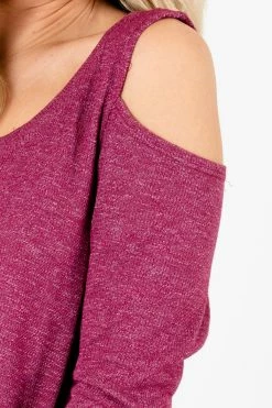 Bella Ella Boutique Fine By Me Berry Purple Cold Shoulder Top 10 Bella Ella Boutique Fine By Me Berry Purple Cold Shoulder Top -Bella Ella Sales Fine By Me Purple Top Detail 5000x