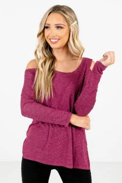 Bella Ella Boutique Fine By Me Berry Purple Cold Shoulder Top 15 Bella Ella Boutique Fine By Me Berry Purple Cold Shoulder Top -Bella Ella Sales Fine By Me Purple Top Front2 5000x