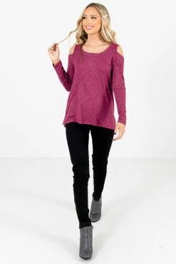 Bella Ella Boutique Fine By Me Berry Purple Cold Shoulder Top 14 Bella Ella Boutique Fine By Me Berry Purple Cold Shoulder Top -Bella Ella Sales Fine By Me Purple Top Full Front 5000x
