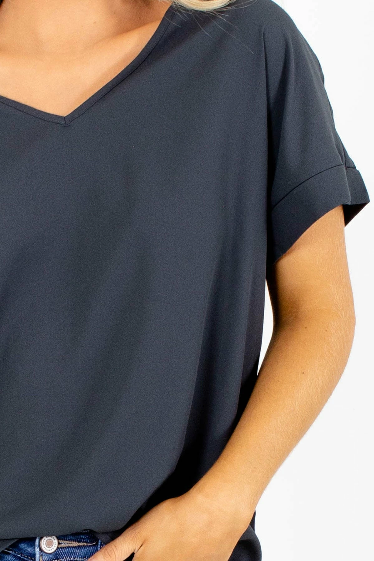 Zenana First Kiss V-Neck Blouse 22 Zenana First Kiss V-Neck Blouse - Image 22