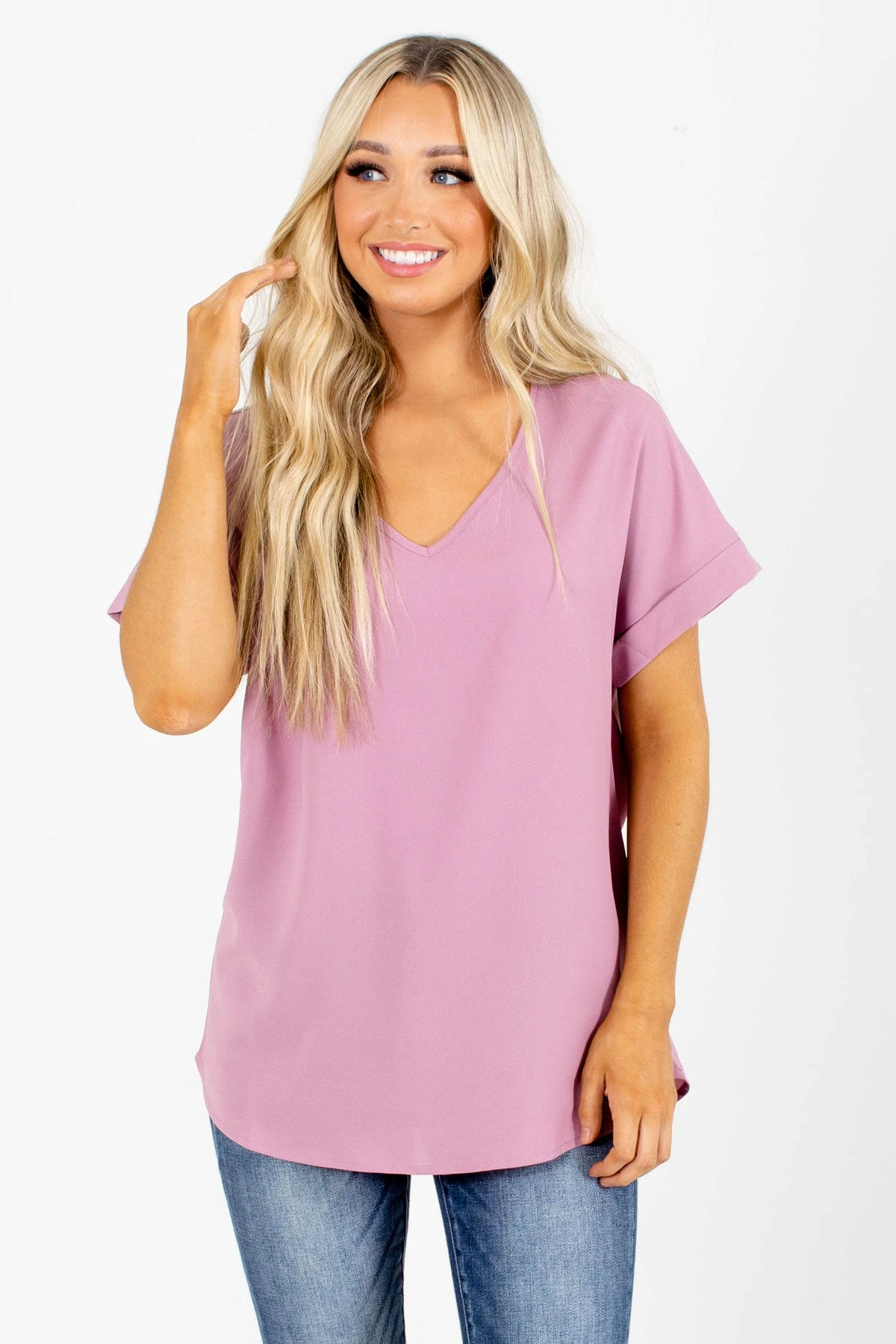 Zenana First Kiss V-Neck Blouse 25 Zenana First Kiss V-Neck Blouse - Image 25