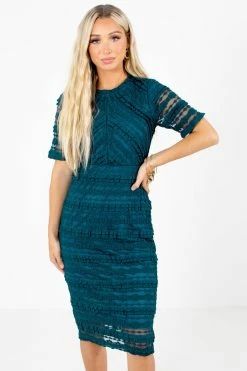 Polagram Fit For A Queen Knee-Length Dress 24 Polagram Fit For A Queen Knee-Length Dress -Bella Ella Sales Fit For Queen Teal Dress Front2 5000x