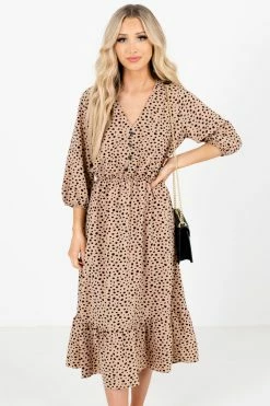 Bella Ella Boutique Focus On Me Patterned Midi Dress