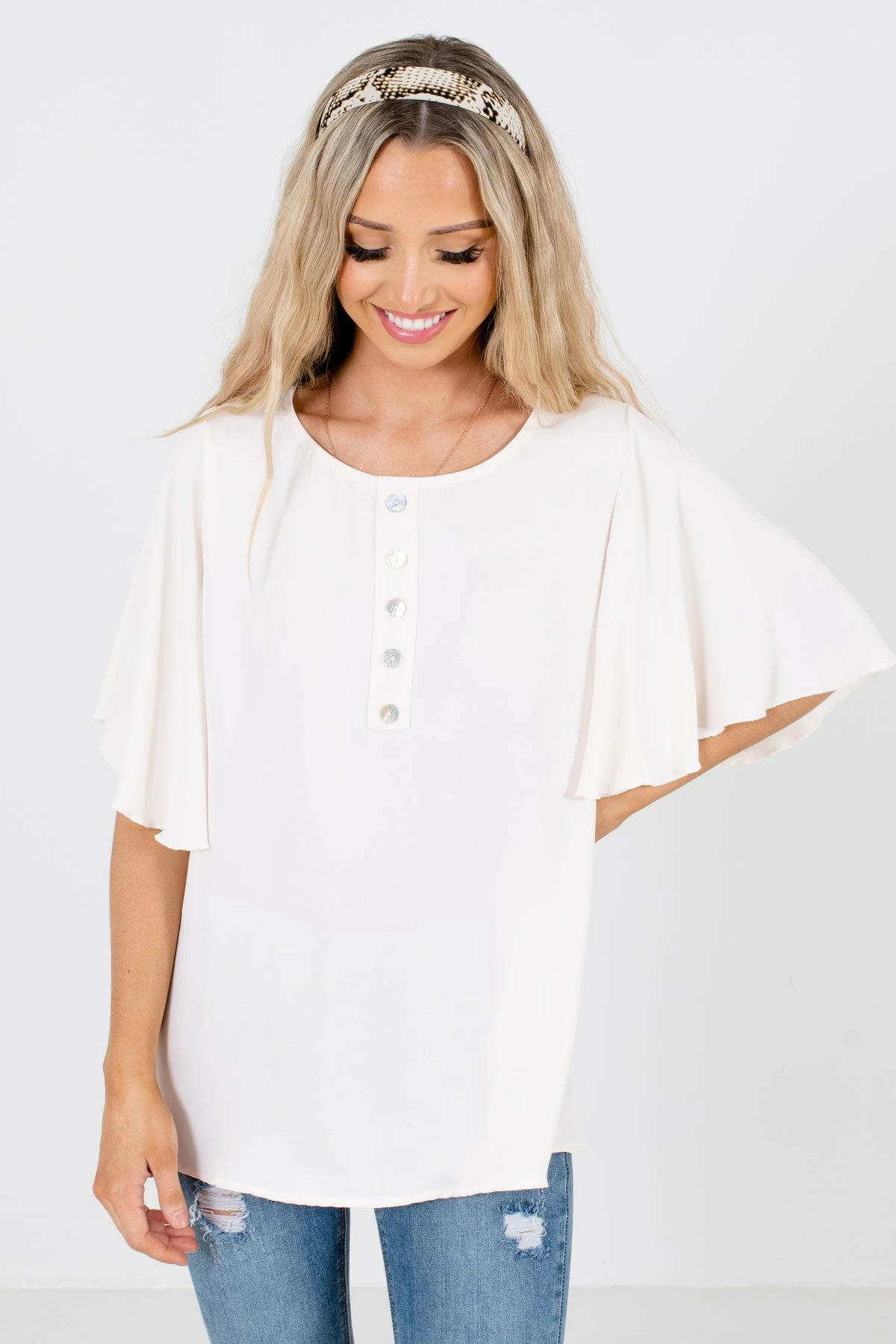 Zenana Focus On The Good Button Blouse 8 Zenana Focus On The Good Button Blouse - Image 8