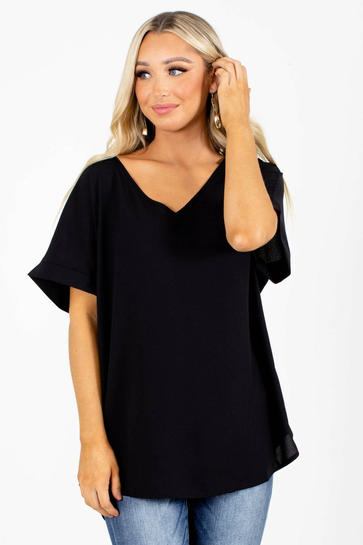 Zenana First Kiss V-Neck Blouse 13 Zenana First Kiss V-Neck Blouse - Image 13
