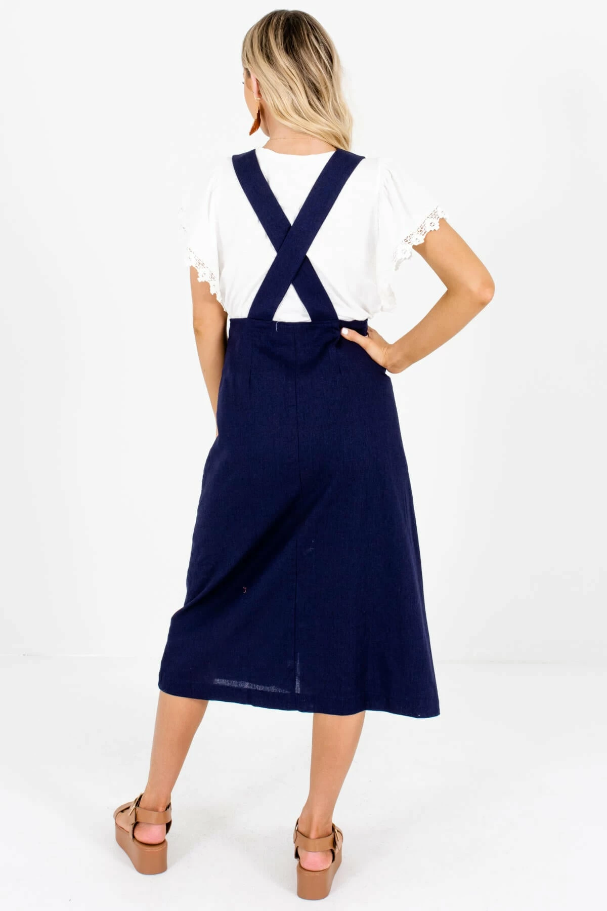 Bella Ella Boutique Gal Pal Blue Midi Dress 2 Bella Ella Boutique Gal Pal Blue Midi Dress - Image 2