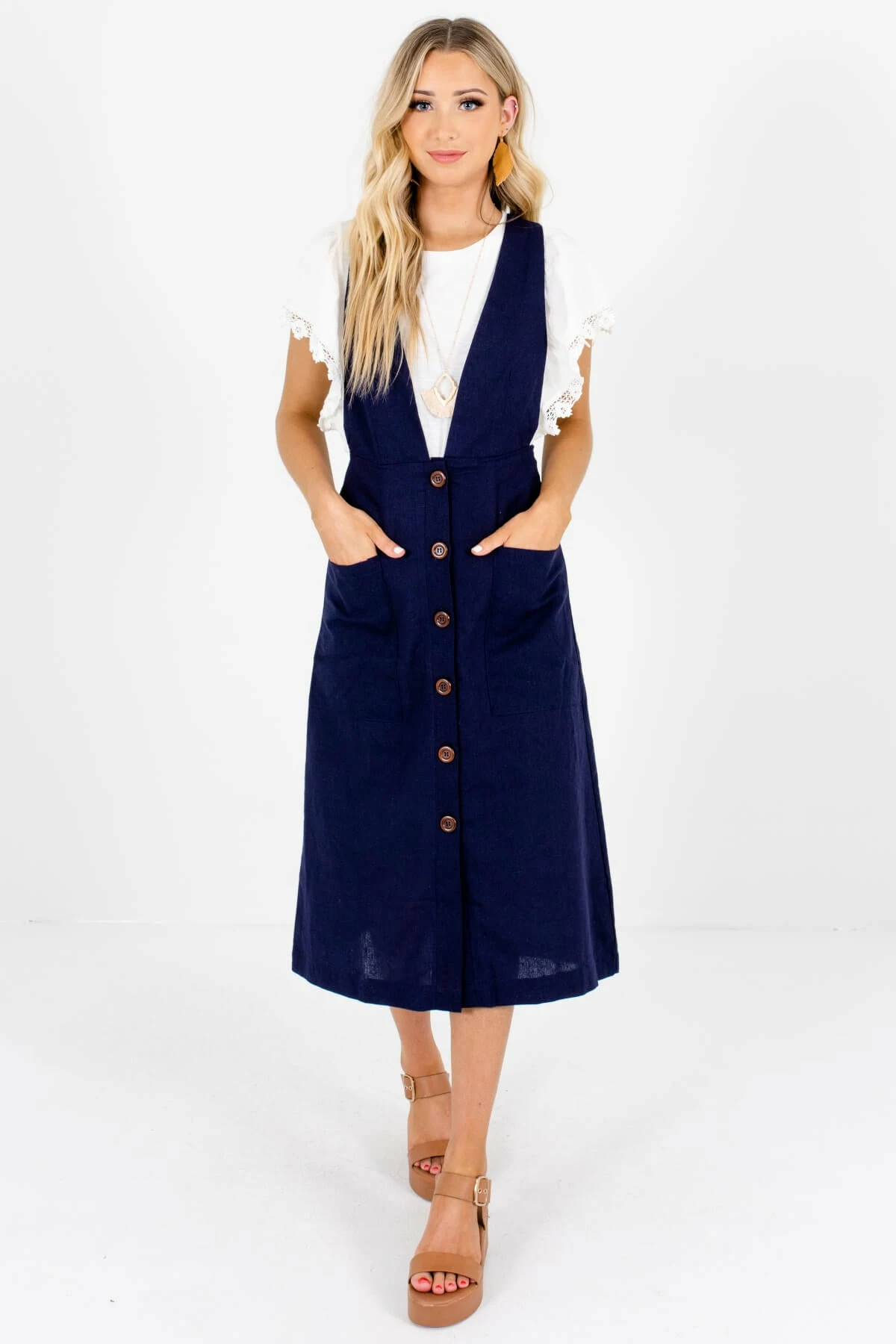 Bella Ella Boutique Gal Pal Blue Midi Dress 6 Bella Ella Boutique Gal Pal Blue Midi Dress - Image 6